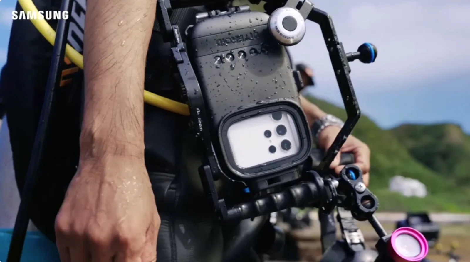 DIVEROID diving gear featured in a Samsung campaign